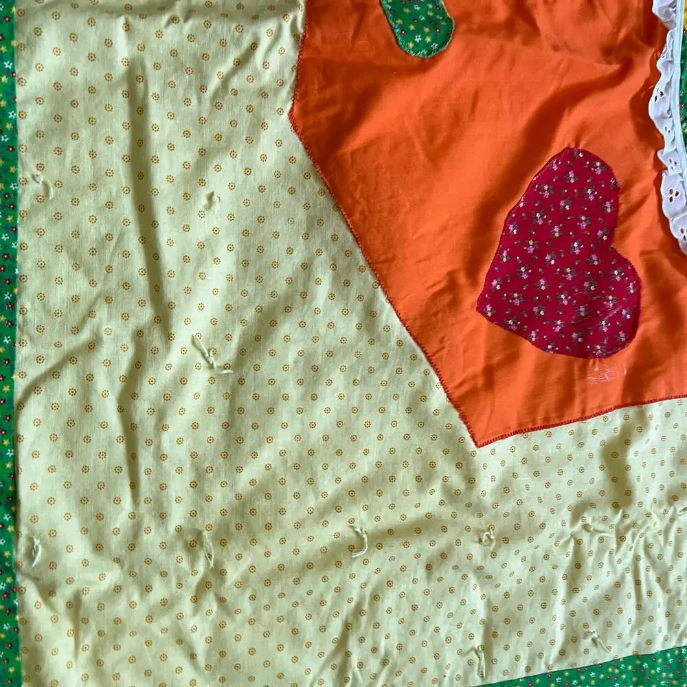 Vintage Handmade Jack In The Box Crib Applique Quilt Blanket/Wall Art 55